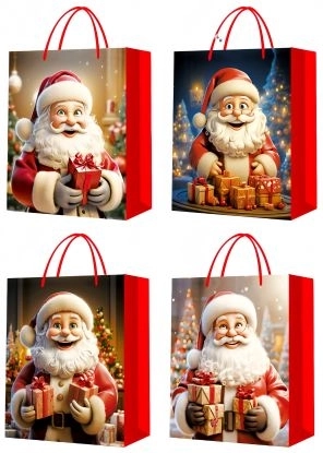 Geschenktüte mit festlichem Motiv, Größe L