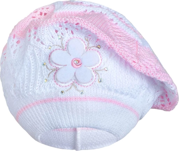 Gestricktes Barett New Baby hellrosa für Kinder 3–4 Jahre