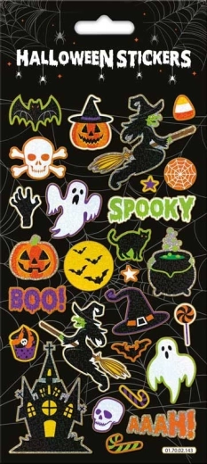 Halloween-Aufkleber schwarz – wiederverwendbare Deko