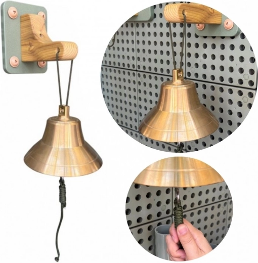 Masterkidz bronzene Wand-Schulglocke für STEM-Tafeln