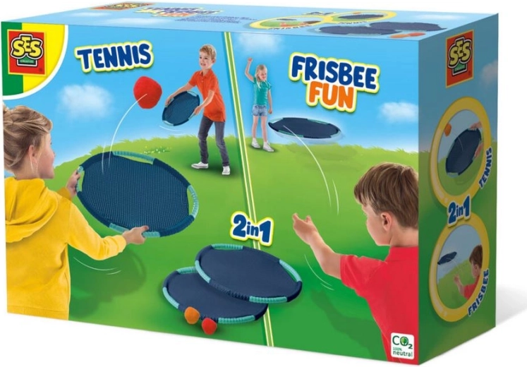 Zwei Spiele in einem: Tennis und Frisbee