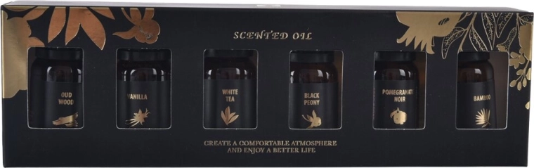 Geschenkset ätherischer Öle Black 6×10 ml