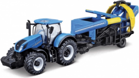 Bburago Farmland Traktor New Holland T7.315 HD mit Grubber 10 cm