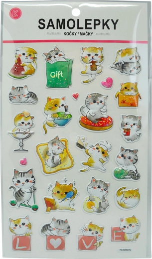 Katzen-Aufkleber 24 Stk.