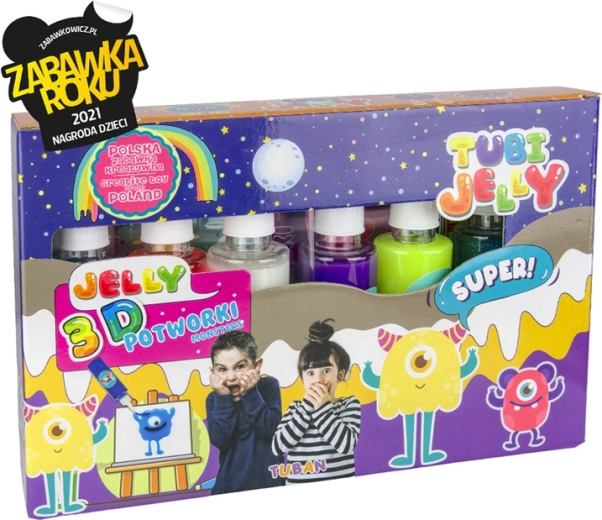 Kreativset Tubi Jelly – Gelfiguren Monsterchen, 6 Farben