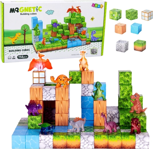 Magnetische 3D-Bausteine – 114 Teile