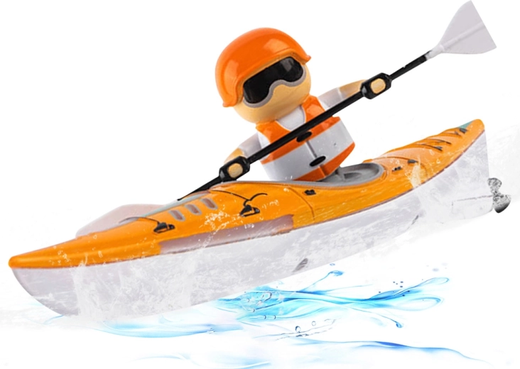 Realistischer Paddler mit Paddeln