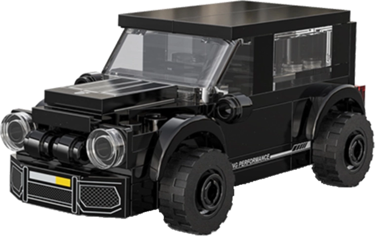 Schwarzes Modell mit realistischen Details