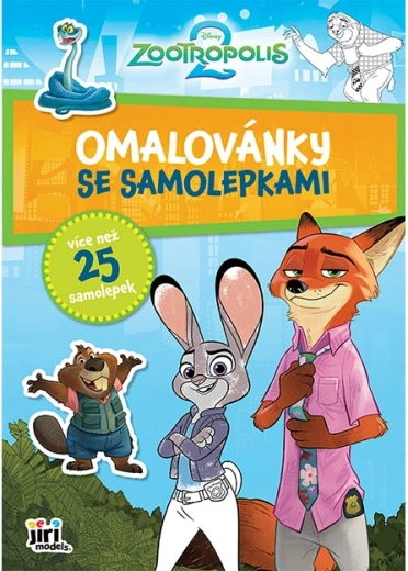 Malbuch A4 mit Aufklebern Zootropolis - 1 Stück