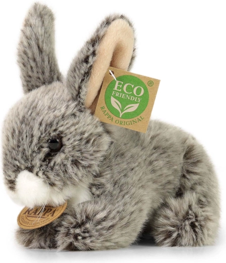 Plüschhase dunkelgrau liegend Eco-Friendly 17 cm