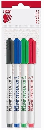 Set Whiteboard-Marker, feine Spitze, 4 Farben