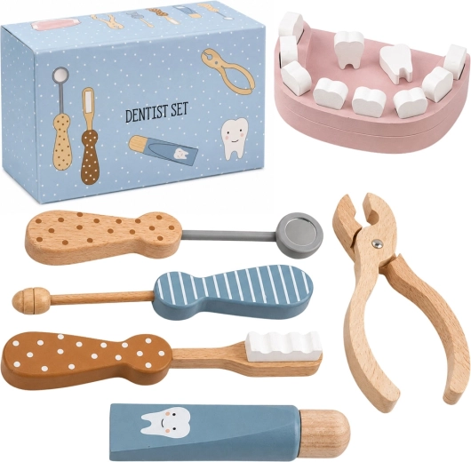 Holz-Zahnarzt-Set für Kinder – kleiner Zahnarzt