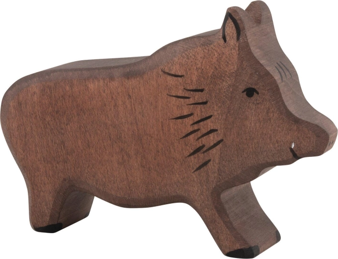 Holztiger Wildschwein - 1 Stück