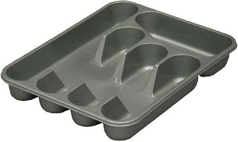 Besteckkasten aus Kunststoff 33,5 × 26 × 4,5 cm – Farbmix