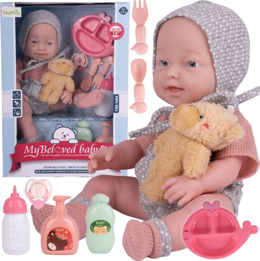 Puppenbaby mit Zubehör und Teddybär My Beloved Baby