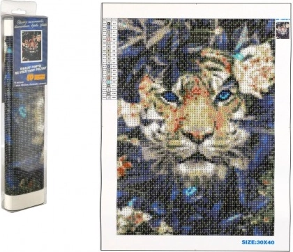 Diamantmalerei Versteckter Tiger 30x40 cm