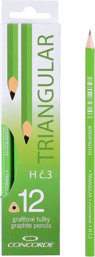 CONCORDE Graphitstifte, dreikantig H, Set 12 Stk.