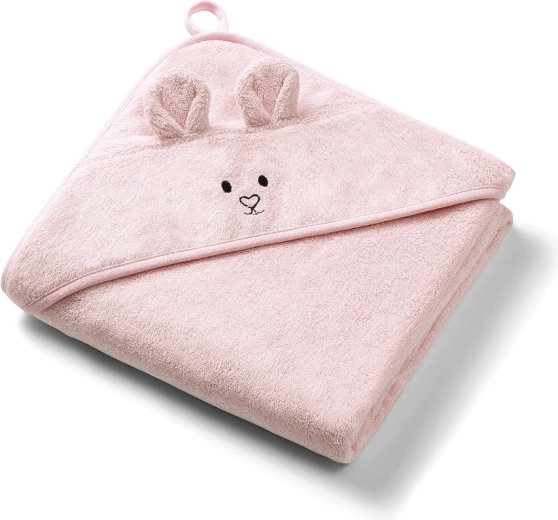 BabyOno Bambus-Badetuch mit Kapuze Super Soft Pink 100 × 100 cm
