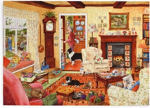 Puzzle House of Puzzles Tee um fünf, 500 extra große Teile
