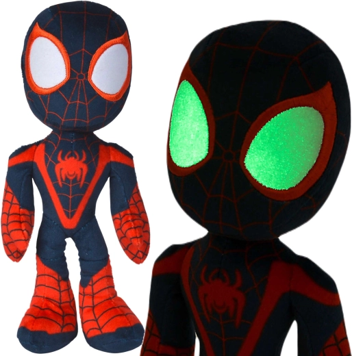 Plüsch-Spider-Man Miles Morales mit im Dunkeln leuchtenden Augen, 25 cm