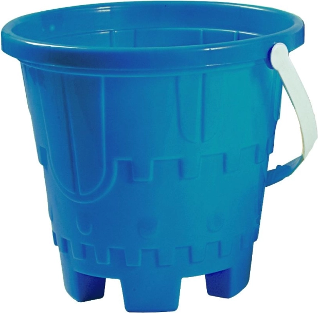 Blauer Sandkasten-Eimer Androni in Form einer Burg