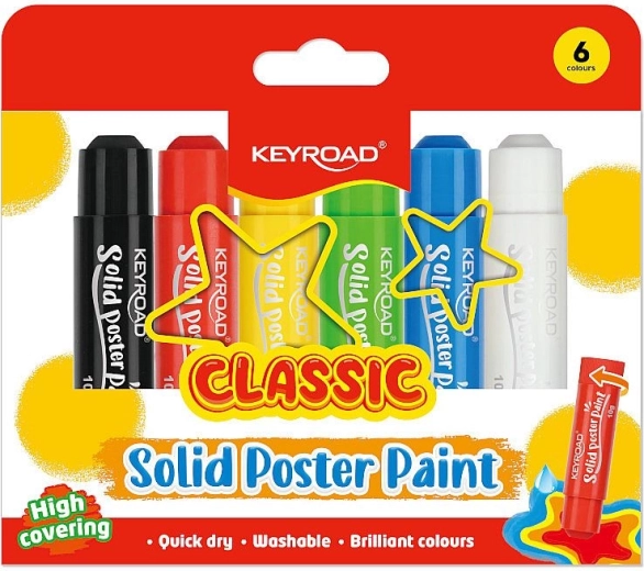 Feste Temperafarben KEYROAD Classic – 6 Stück