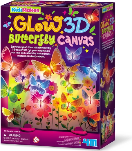 MAC TOYS 4M leuchtende 3D-Schmetterlingsleinwand