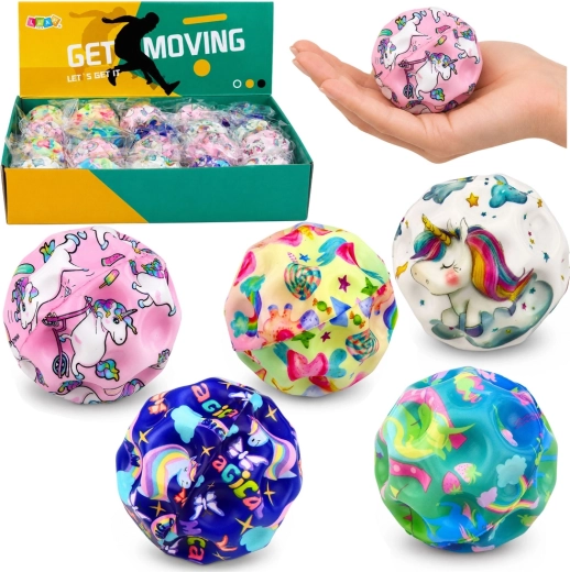 Antistress-Schaumstoffball mit Vertiefungen Einhörner 7 cm - 1 Stück