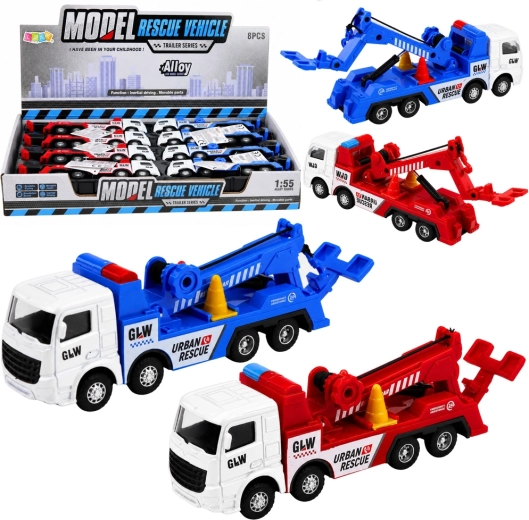 Abschleppwagen mit Ausleger 1:55 mit Metallkabine und verstellbarem Haken