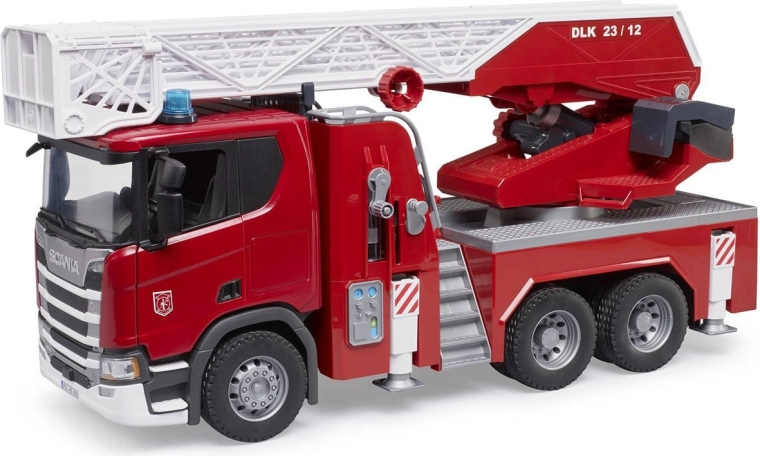 Bruder Scania Feuerwehrauto mit Drehleiter