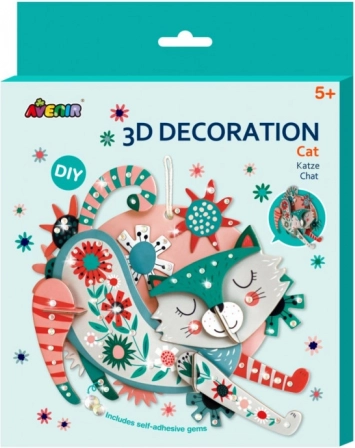 3D-Dekoration – Katze aus FSC-Papier