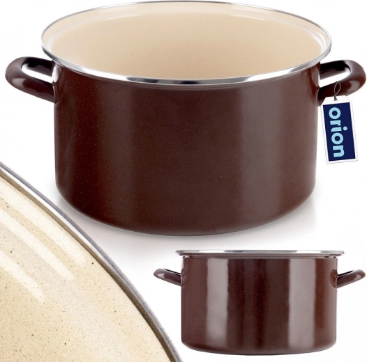 Robuster emaillierter Stahl mit Edelstahlrand