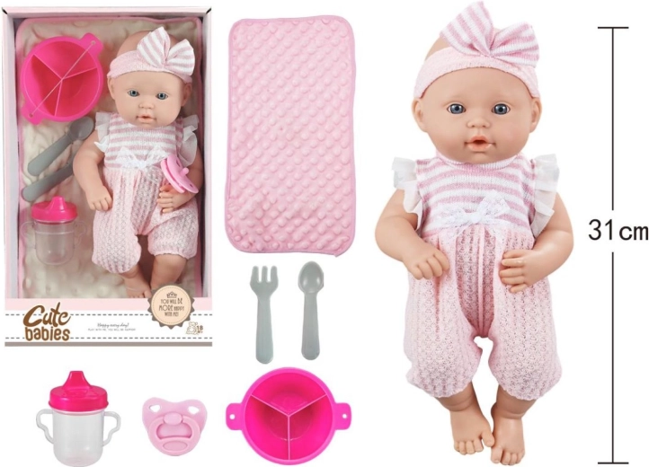 Baby mit Zubehör, 28 cm