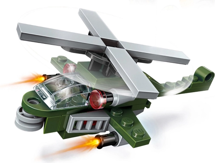 Qman Amphibious Panzer – Kampfhubschrauber Dolphin (45 Teile)