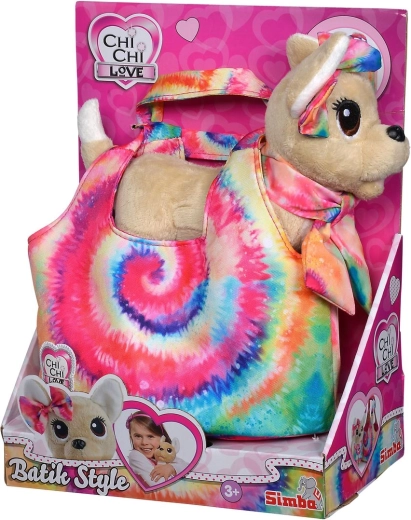 Plüschhund CHI CHI LOVE Batik-Stil mit Tasche