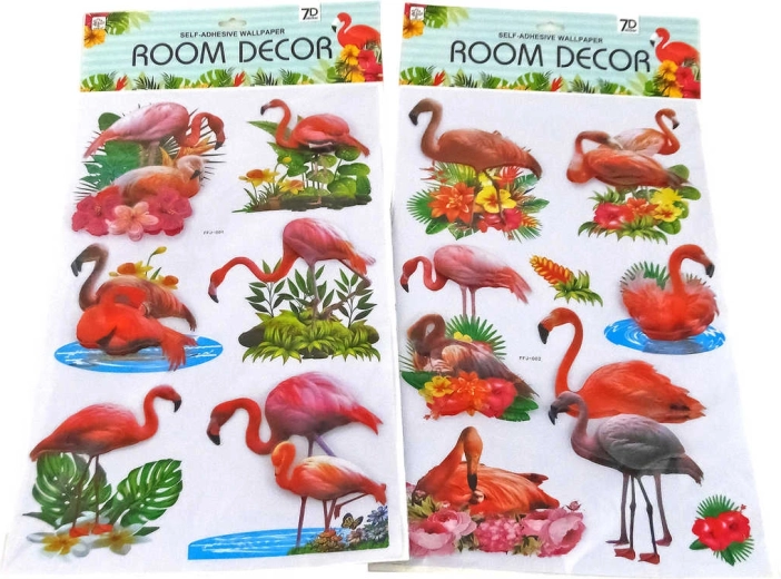 3D-Wandsticker Flamingos – 1 Set