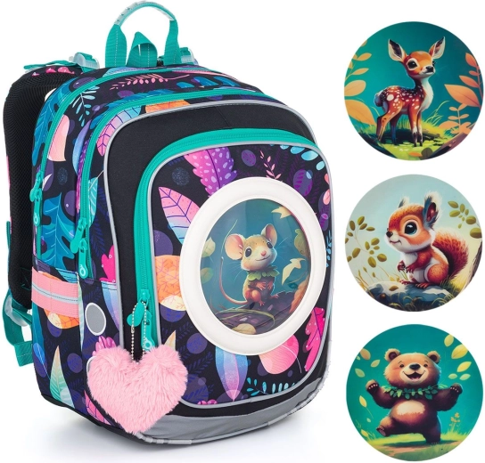 Topgal leichter Schulranzen Rucksack Waldtiere