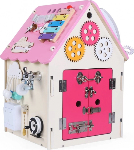 Aktivitätsbrett Häuschen für Kinder 2Kids Toys – Rosa