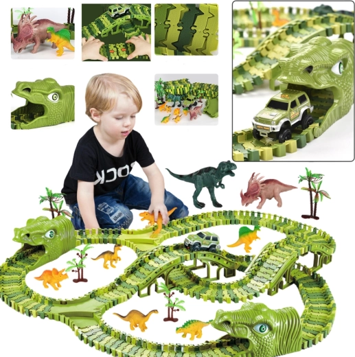 DIY Dinosaurier-Rennstrecke – 240 Teile
