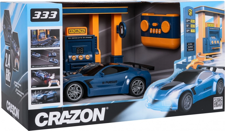 RC-Sportwagen mit Tankstelle