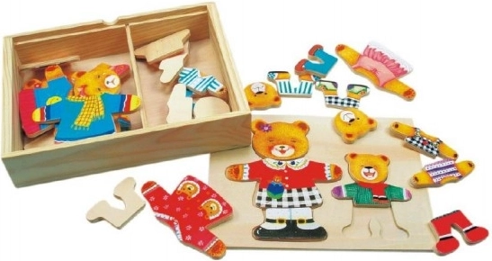 Bino Anziehpuzzle Bärin mit Bärenkind
