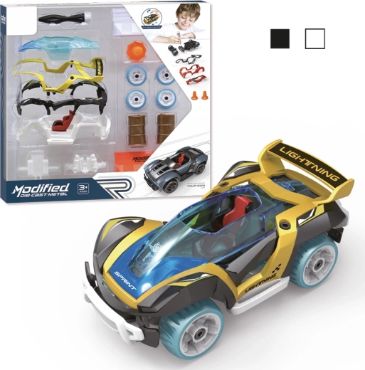 Bausatz Auto 1:32, 17 Teile – gelb