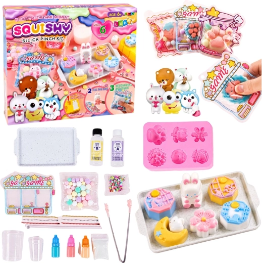 Kreativset zum DIY-Herstellen von Squishy-Figuren – Häschen & Desserts