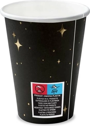 Einwegbecher schwarz 260 ml