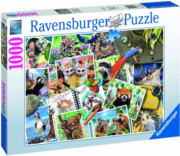 Puzzle mit 1000 Teilen – Tiere auf Reisen RAVENSBURGER