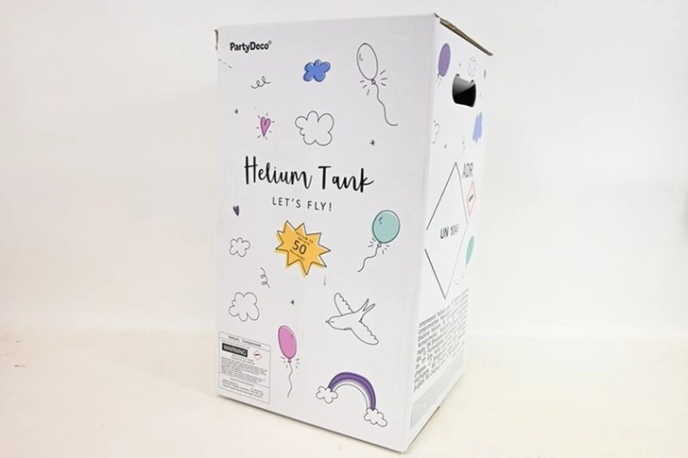 Rosa Heliumflasche zum Aufblasen von bis zu 50 Ballons