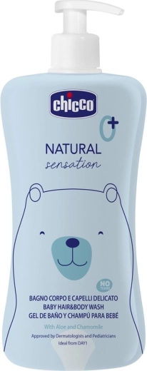 Chicco 2-in-1-Duschgel für Körper und Haare mit Aloe Vera und Kamille Natural Sensation 500 ml