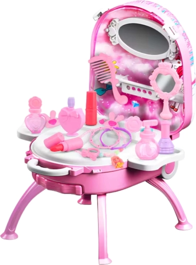 Rollkoffer, der sich in eine Toilette verwandelt