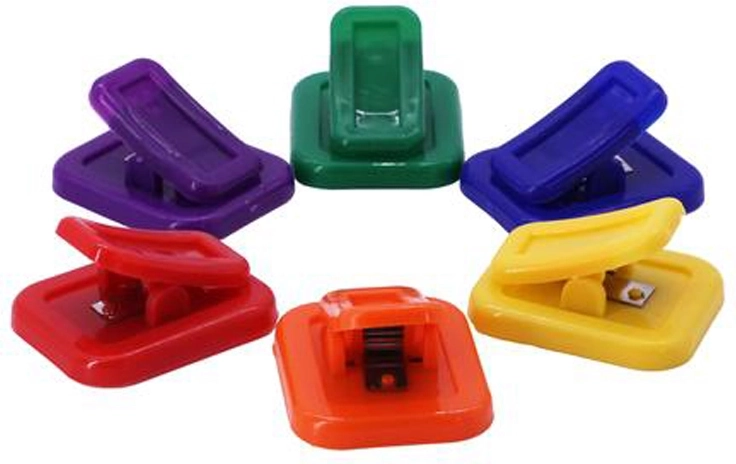 Magnetische Notizklammern Toro, Set mit 6 Stück, Farbmix
