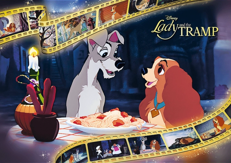 TREFL Puzzle Premium Plus Iconic Moments: Susi und Strolch 1000 Teile